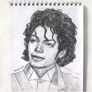 View The Details In This Sketch Of Michael Jackson